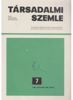 Benke Valéria - Társadalmi Szemle 1980/7., Budapest 1980 antikvár könyv