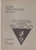Hoffmann Ferenc (szerk.) - Állami Könyvterjesztő Vállalat antikvár könyvaukció - 1971 November