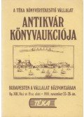 Fehér Alajos (szerk.),Gerő Zsuzsa (szerk.) - A Könyvértékesítő Vállalat antikvár könyvaukciója - 1988. november