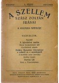 Szász Zoltán - A Szellem. Szász Zoltán írásai (1923 junius)