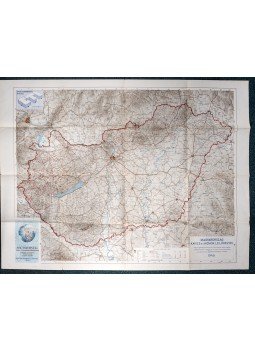  - Magyarország kavics és homoklelőhelyeinek térképe (1949), Budapest 1949 antikvár könyv