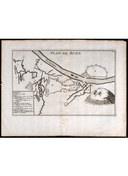 de Fer, Nicolas - Plan de Bude. Francia nyelvű térképmetszet Buda ostromáról (1686) de Fer, Nicolas - Plan de Bude. Francia nyelvű térképmetszet Buda ostromáról (1686), Lyon 1687 antikvár könyv