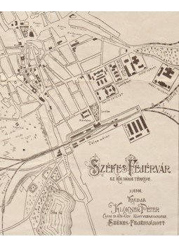  - Székes-Fejérvár sz. kir. város térképe (1905 körül), Székesfehérvár 1905 antikvár könyv