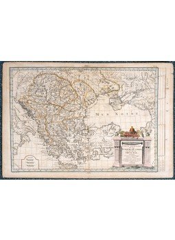  - Magyarország és a Török Birodalom nyugati része. Francia térképmetszet (1787), Paris 1787 antikvár könyv