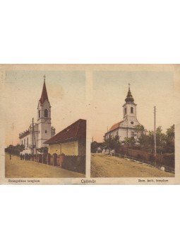  - Csömör - Evangelikus templom / Rom. kath. templom (képeslap), Budapest 0 antikvár könyv