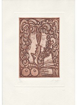 Jékely Zoltán, Kass János - Az utolsó szó keresése (Kass János aláírt, számozott rézkarcaival), Budapest 1985 antikvár könyv