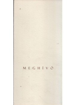  - Meghívó Borsos Miklós budapesti állandó kiállításának megnyitására, Budapest 2003 antikvár könyv