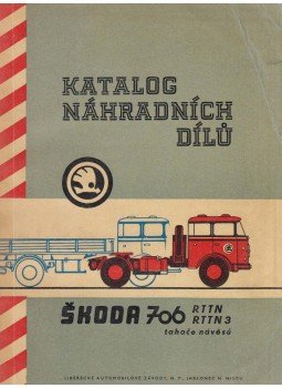  - Katalog náhradních dílů tahače návěsů Škoda 706 RTTN, Škoda 706 RTTN 3,  1965 antikvár könyv