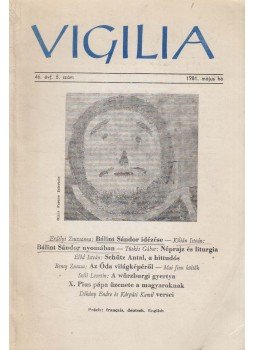 Hegyi Béla - Vigilia 1981. május Hegyi Béla - Vigilia 1981. május, Budapest 1981 antikvár könyv