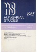 Voigt Vilmos (szerk.) - Hungarian Studies Vol. 1 No. 1. 1985
