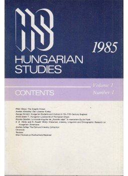 Voigt Vilmos (szerk.) - Hungarian Studies Vol. 1 No. 1. 1985 Voigt Vilmos (szerk.) - Hungarian Studies Vol. 1 No. 1. 1985, Budapest 1985 antikvár könyv