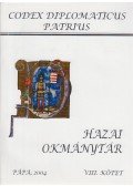 Nagy Imre - Hazai Okmánytár VIII. kötet (reprint)