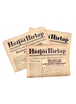  - Hétfői Hirlap. I. évfolyam 1., 3., 4. szám (1956. október 8–29), Budapest 1956 antikvár könyv