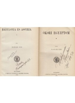 Mahler Ede - Babylonia és Assyria – Ókori Egyiptom (Két kötetben), Budapest 1906 antikvár könyv