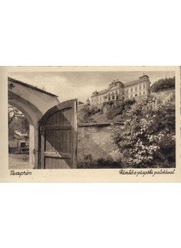  - Veszprém - Részelt a püspöki palotával (képeslap), Veszprém 1928 antikvár könyv