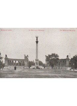  - Milleniumi emlék - Le Monument Millenaire - The Millenial Memorial  (képeslap), Budapest 1919 antikvár könyv