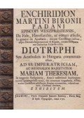 Padányi Bíró Márton - Enchiridion Martini Bironii Padani