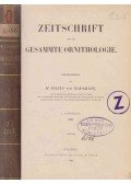 Madarász Gyula - Zeitschrift für die Gesammte Ornithologie. I. Jahrgang
