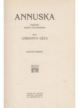 Gárdonyi Géza - Annuska Gárdonyi Géza - Annuska, Budapest 0 antikvár könyv