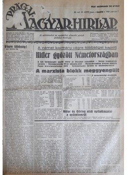 Szvatkó Pál (szerk.) - Prágai Magyar Hirlap (1933. első évnegyed), Prága 1933 antikvár könyv