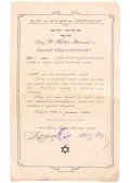 - Heller Bernát orientalista részére kiállított tagfelvételi oklevél a budai Chevra Kadisa tagkörébe (1924)