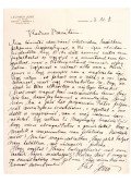 Lechner Jenő - Lechner Jenő építész saját kézzel írt levele barátjához (1913)