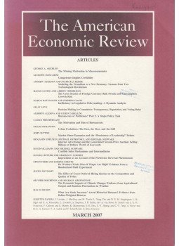Robert A. Moffitt (szerk.) - The American Economic Review March 2007 Robert A. Moffitt (szerk.) - The American Economic Review March 2007, Nashville 2007 antikvár könyv
