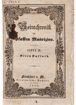 Hartmann, Moritz - Eljen Kossuth (Reimchronik des Pfaffen Maurizius. Caput IV.), Frankfurt 1849 antikvár könyv