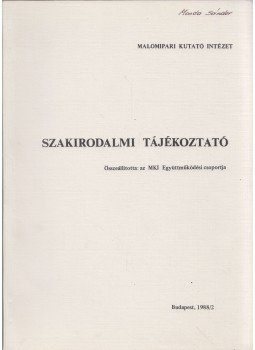  - Szakirodalmi tájékoztató 1988/2, Budapest 1988 antikvár könyv