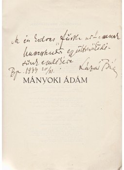 Lázár Béla - Mányoki Ádám (1673–1757) élete és művészete (Dedikált), Budapest 1933 antikvár könyv