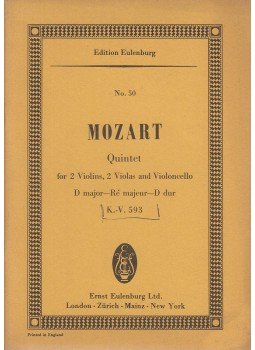 Mozart, Wolfgang Amadeus, Rudolf Gerber - Quintet D major for 2 Violins, 2 Violas and Violoncello by Wolfgang Amadeus Mozart Mozart, Wolfgang Amadeus, Rudolf Gerber - Quintet D major for 2 Violins, 2 Violas and Violoncello by Wolfgang Amadeus Mozart, London-Zürich-Mainz-New York 0 antikvár könyv