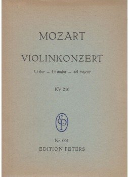 Rudolf Gerber, Mozart, Wolfgang Amadeus - Mozart Konzert für Violine und Orchester G Dur - G major - sol majeur KV 216, Leipzig 1969 antikvár könyv