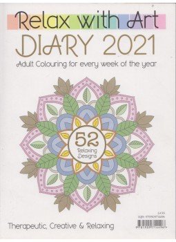  - Relax with Art Diary 2021: Adult colouring for every week of the year, Newton Abbot, Devon 0 antikvár könyv