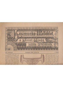 Gorzaleczki Ilona - Kézimunka-Melléklet 1986. III. évf. 7. szám, Budapest 1896 antikvár könyv