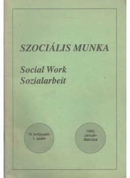  - Szociális munka 1992. január-március, Budapest 1992 antikvár könyv