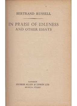Bertrand Russell - In praise of idleness, London 1948 antikvár könyv