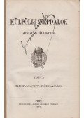 Greguss Ágost (szerk.) - Külföldi népdalok Greguss Ágosttól