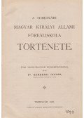 Berkeszi István - A temesvári magyar királyi állami főreáliskola története