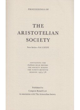  - Proceedings of the Aristotelian Society Volume LXVIII., Tisbury 1976 antikvár könyv