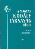 Bónis Ferenc - A Magyar Kodály Társaság Hírei VII. évfolyam 1. szám