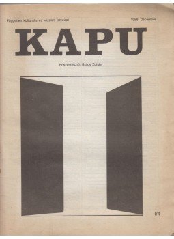 Brády Zoltán - Kapu 1988. december, Budapest 1988 antikvár könyv