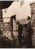 Vattay Elemér - Czóbel Béla festőállványa előtt