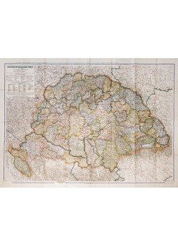 Kogutowicz Manó - Magyarország közigazgatási térképe 1918-ban, az 1942. évi határokkal, Budapest 1942 antikvár könyv