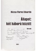 Rózsa-Flores Eduardo - Állapot: két háború között. Versek (Dedikált)