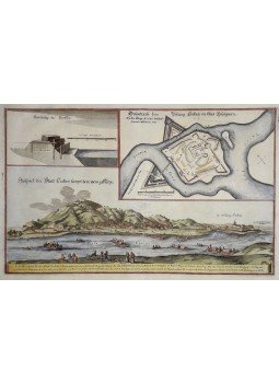  - Tokaj látképe, alaprajza és védműve Matthäus Merian „Theatrum Europaeum” című monumentális művéből (1677), Franckfurt am Mayn 1677 antikvár könyv