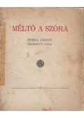 Berda József - Méltó a szóra (dedikált)