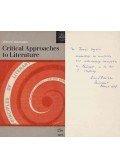 David Daiches - Critical Approaches to Literature (dedikált)