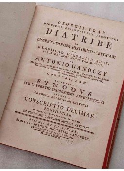 Pray György - Diatribe in Dissertationem historico-criticam de S. Ladislao Hungariae rege, fundatore episcopatus Varadiensis, Pozsony 1777 antikvár könyv