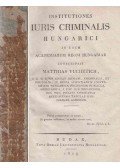 Vuchetich Mátyás - Institutiones iuris criminalis hungarici