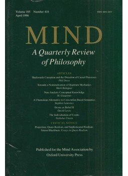 Mark Sainsbury (King's College London) - Mind: A Quarterly Review of Philosophy 1996. April, Oxford 1996 antikvár könyv